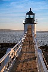 Wooden Walkway to Marshall Point Light Tower in Maine